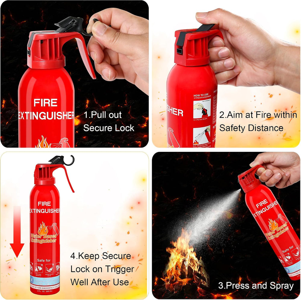 6 Pack Fire Extinguishers for Home with Mount
