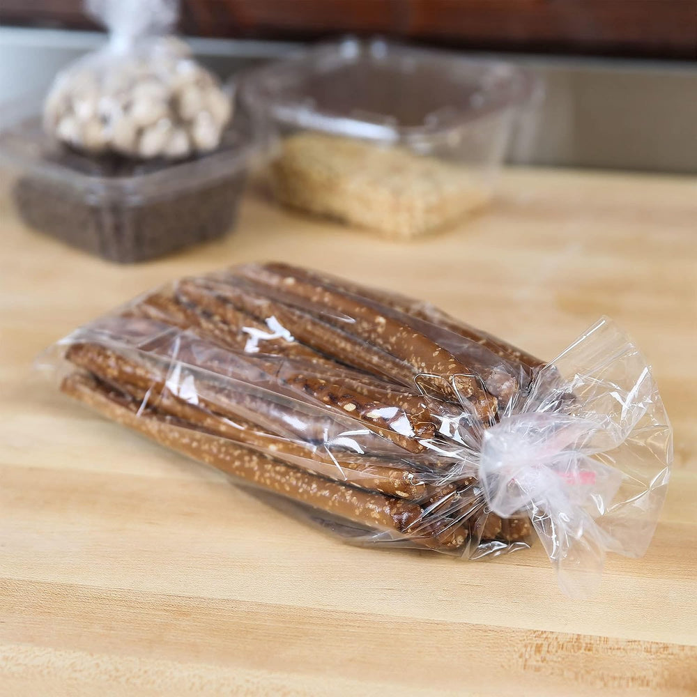 APQ Clear Gusseted Poly Bags, 8 x 4 x 18 Inch, 1000 Count