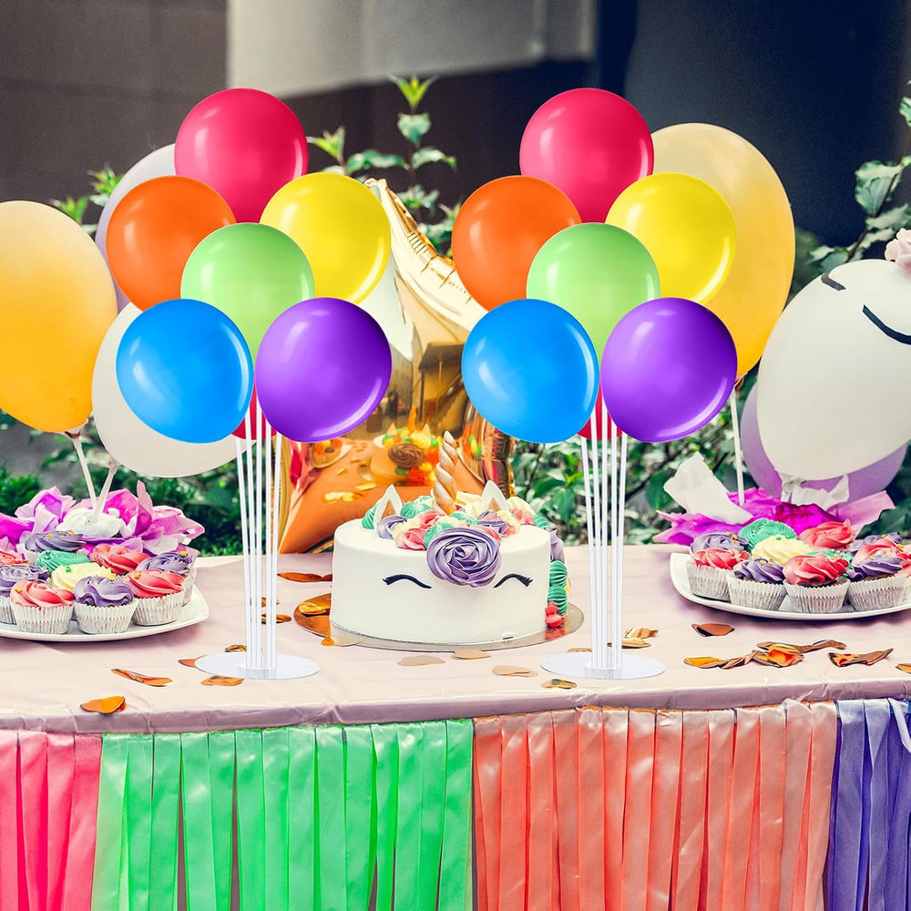 Viorawhite 8 Set Balloon Centerpieces for Table Stand, Rainbow