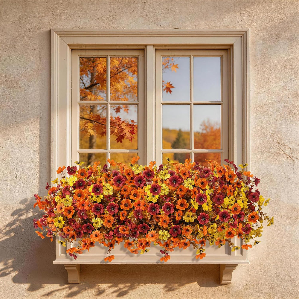 Artificial Fake Fall Plants Flowers for Outdoor Outside Home Decoration