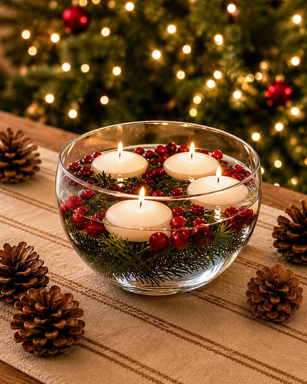 Treela 80 Pcs 1.73 Inch Unscented Floating Candles, White
