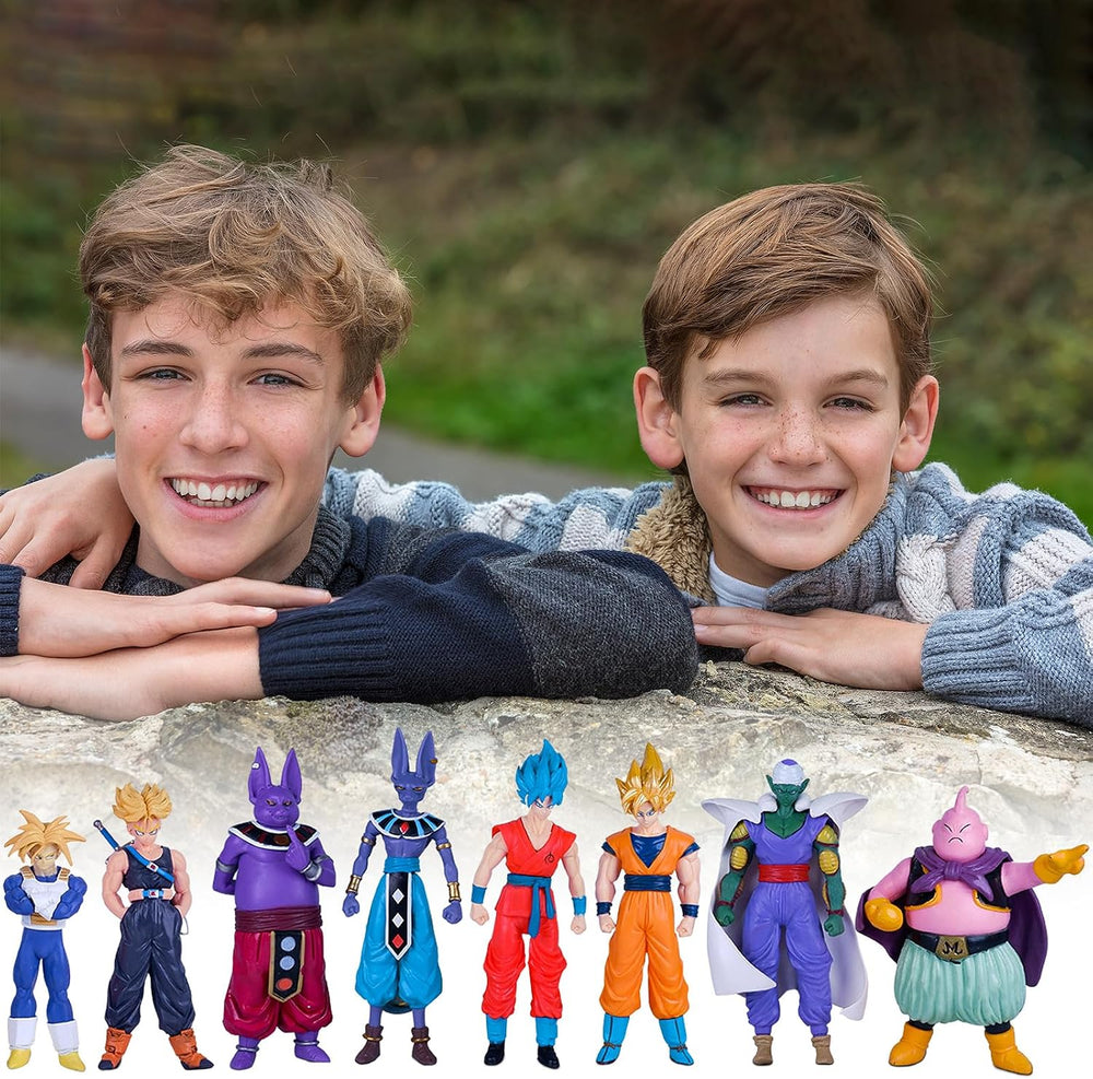 Anime Super Hero Action Figures Set, Collectible Warrior Figurines, 7.8Inch E...