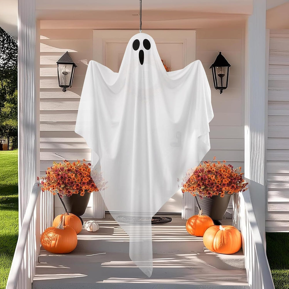 3.91FT Halloween Decorations Outdoor, White Hanging Ghost Hanging Light up wi...