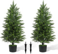 AOKIIE 3FT Artificial Cedar Tree for Outdoors, UV Resistant Fake Pine Trees