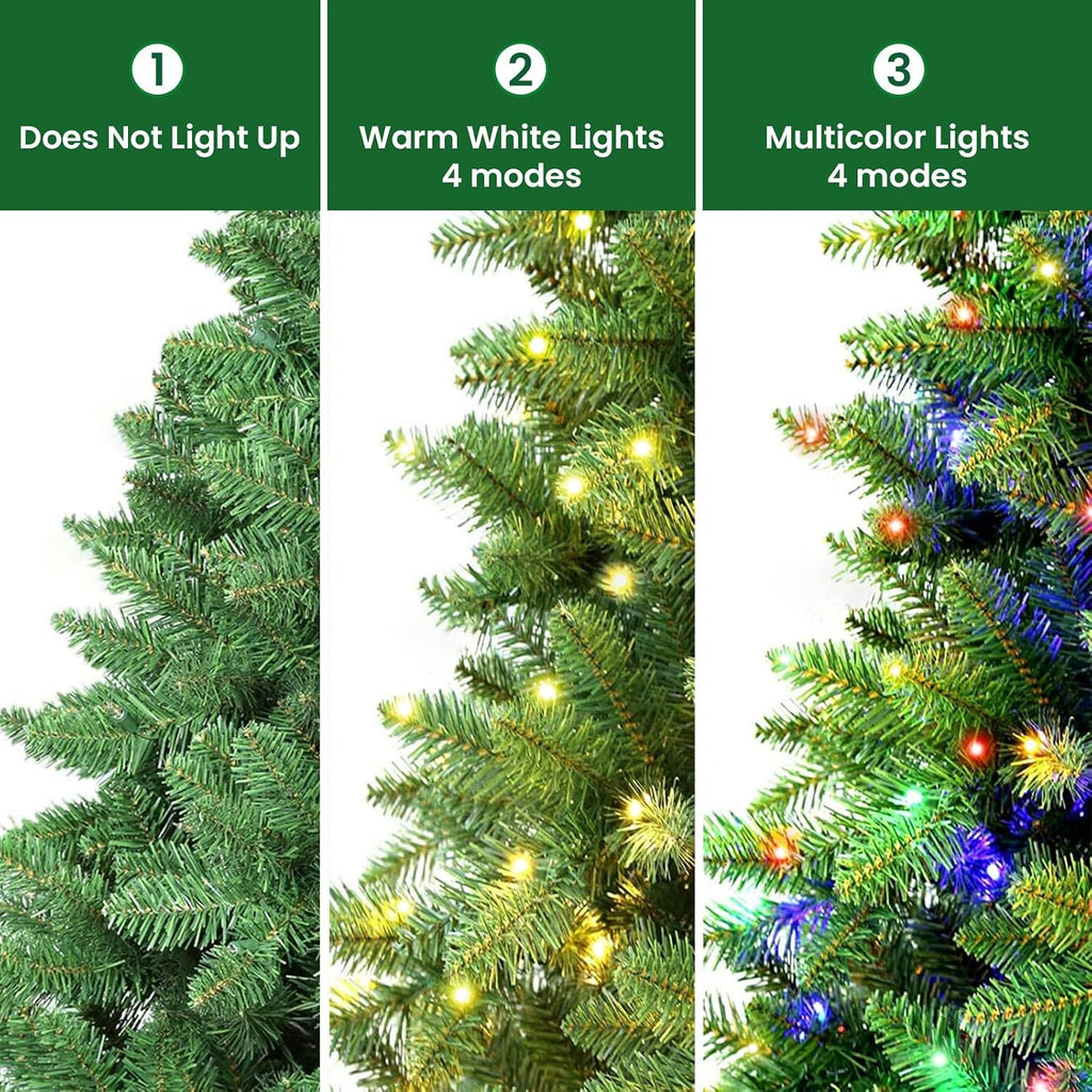SHareconn 6.5ft Prelit Premium Artificial Classic Spruce Christmas Tree with Remote Control,Timer