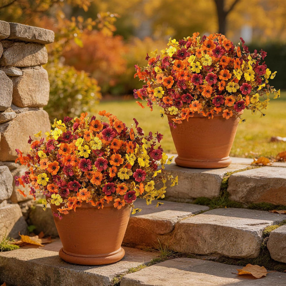 Artificial Fake Fall Plants Flowers for Outdoor Outside Home Decoration