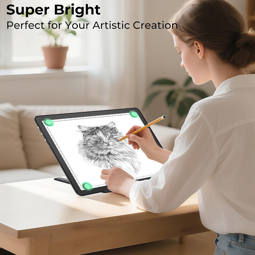 Bawaslom Rechargeable A4 LED Diamond Painting Light Board for Tracing,Black