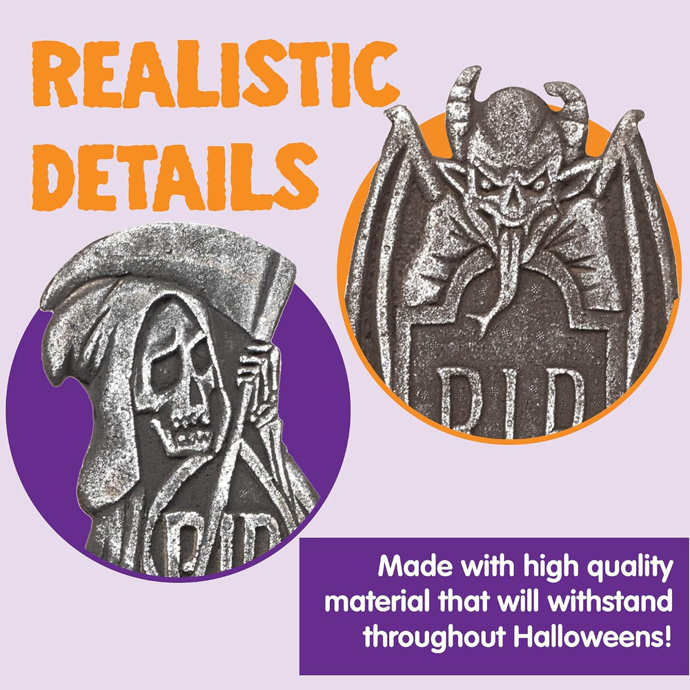 JOYIN 17” Halloween Tombstones For Graves Decorations Outdoor (5 Pack), Foam ...