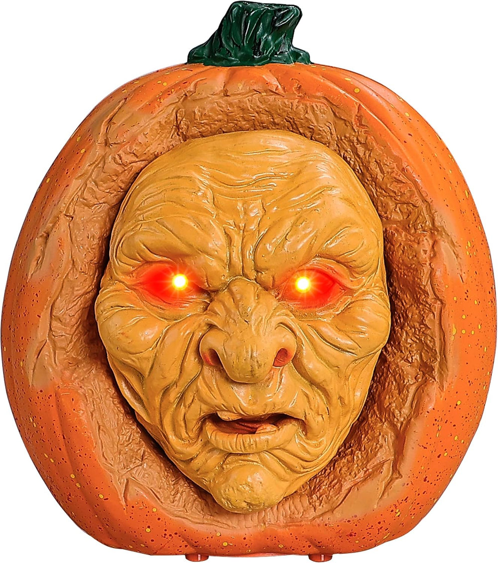 Scary Animated Pumpkin Decor for Halloween Haunted House‌ (Orange)
