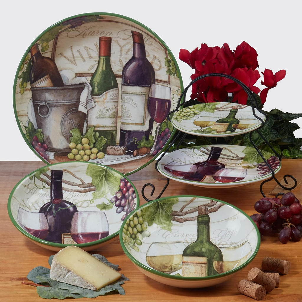 certified international meadow brook 6" canape/luncheon/appetiser plates, assorted showing dimensions