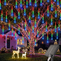 Brightown Solar Meteor Shower Lights, 16 Tubes 384 LED Christmas Lights