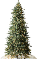 Balsam Hill 7.5ft Pre-Lit Berkshire Mountain Fir - Slim Artificial Christmas Tree with 500 Clear LED Lights, Easy Plug Technology & Premium Stand for Large Spaces