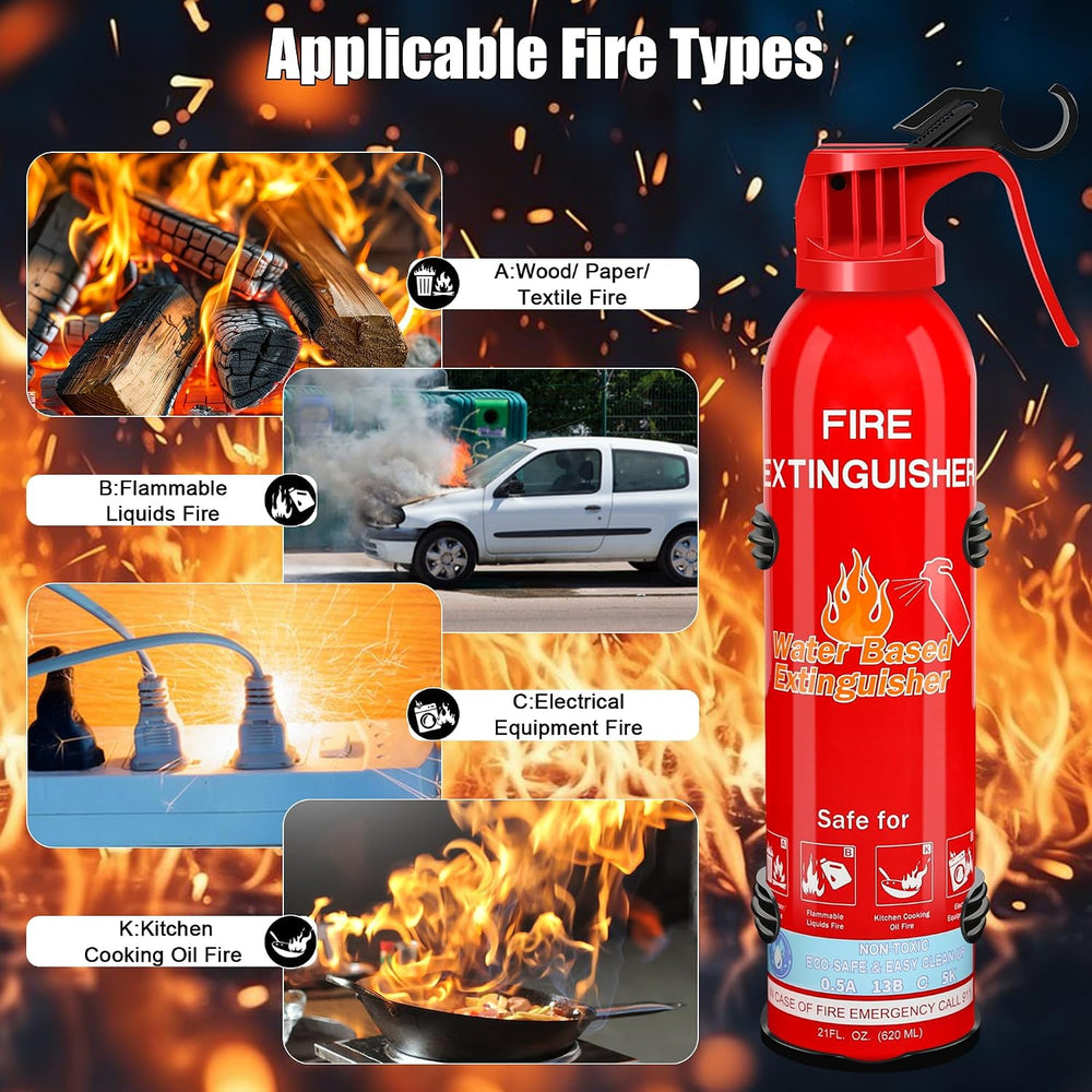 6 Pack Fire Extinguishers for Home with Mount