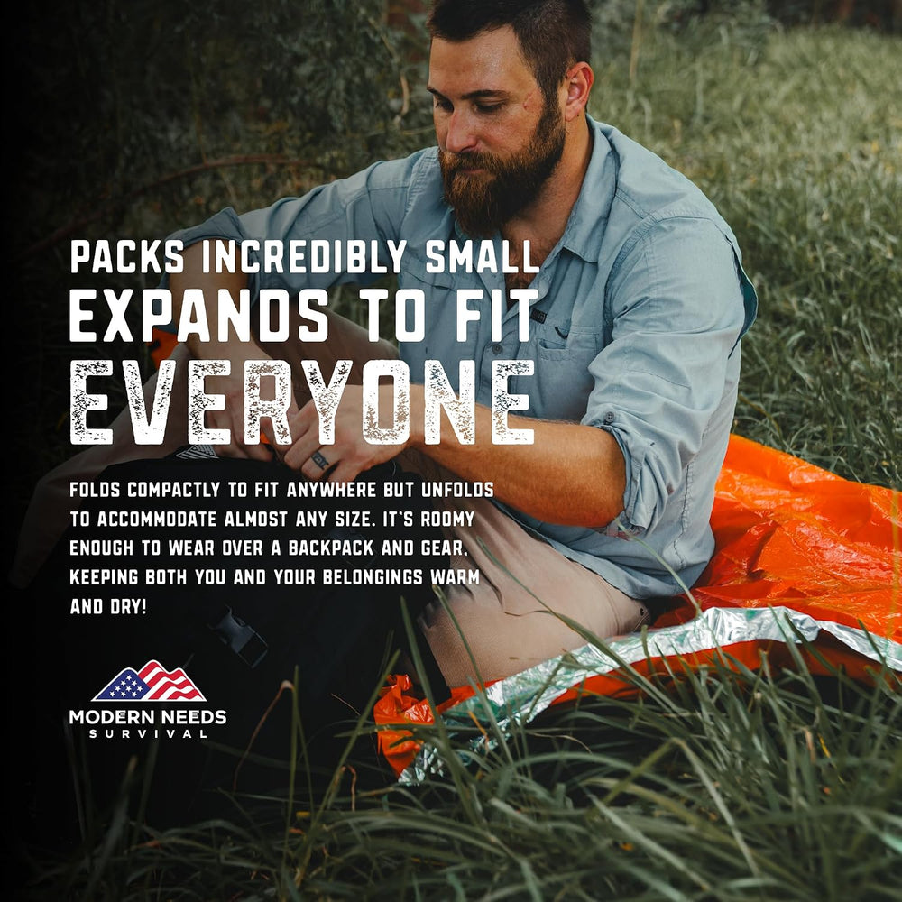 MODERN NEEDS Emergency Sleeping Bag Survival | Emergency Blanket, Bivy Sack &...