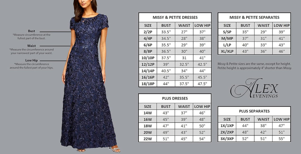 Alex Evenings Women's 2 Piece Tea Length Jacket Dress with Sequin Beaded ...