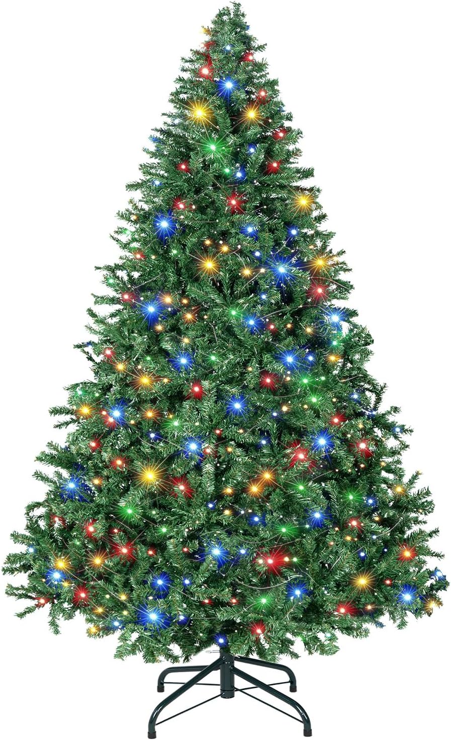 5FT PreLit Spruce Artificial Christmas Tree with Colorful LED Lights & Base