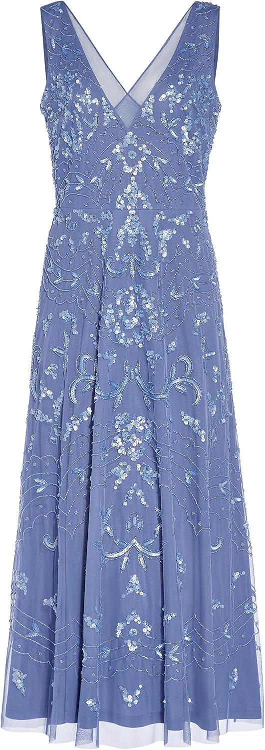 Adrianna Papell Women's Beaded Ankle Length Dress