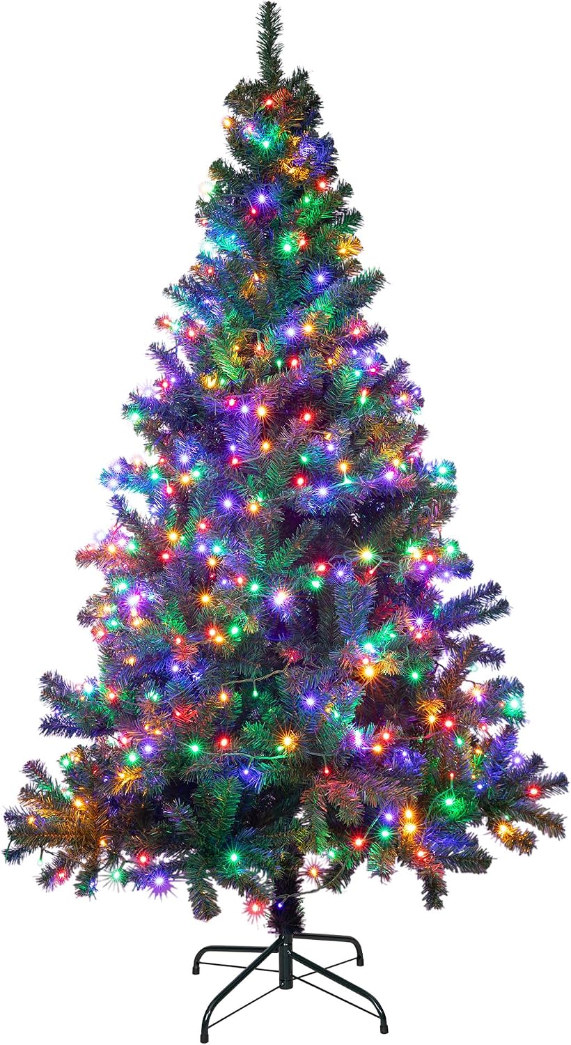 Sunnyglade 4Ft Premium Artificial Christmas Tree with 240 LED Multicolor