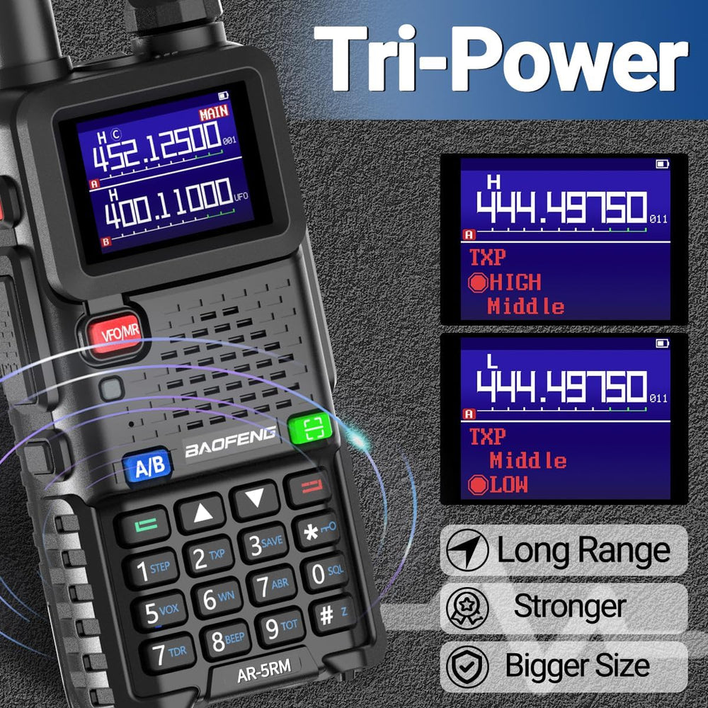 Ham Radio Baofeng Radio 5RM 10W Long Range Handheld AR-5RM Two Way Radio UV-5...