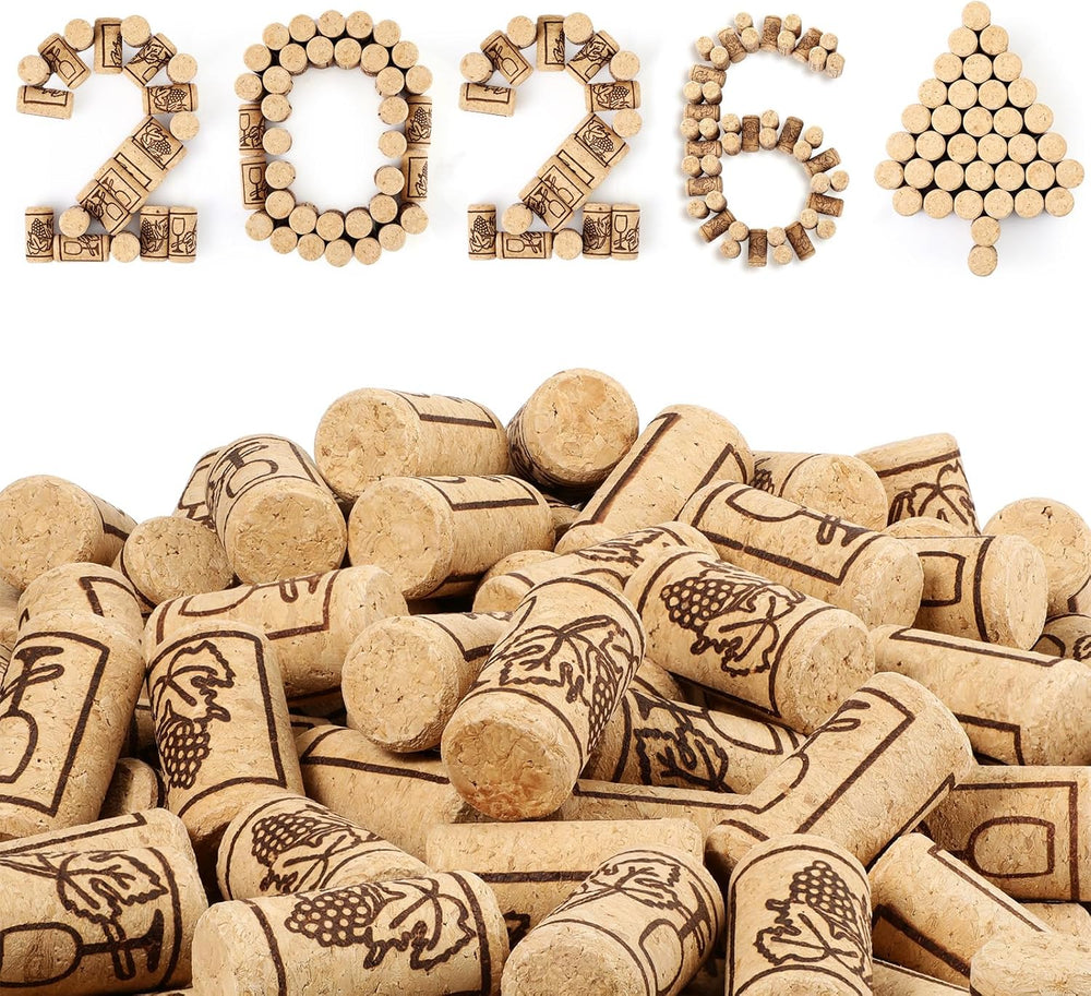 Qunclay 500 Pcs Natural Wine Cork for Bottle, 0.87" X 1.73", Straight