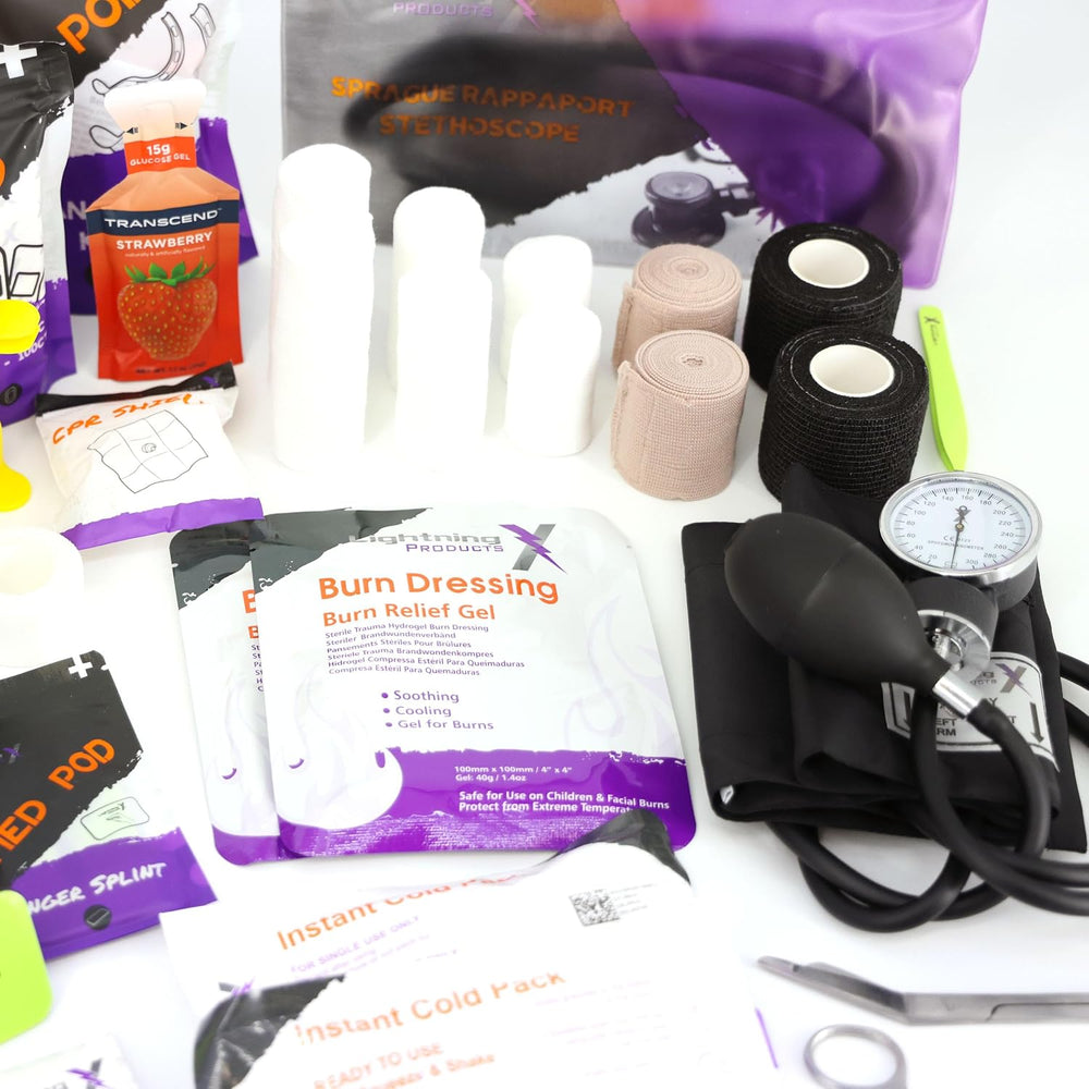 Lightning X Standard First Aid Responder EMT Medical Stocked Trauma Fill Kit ...