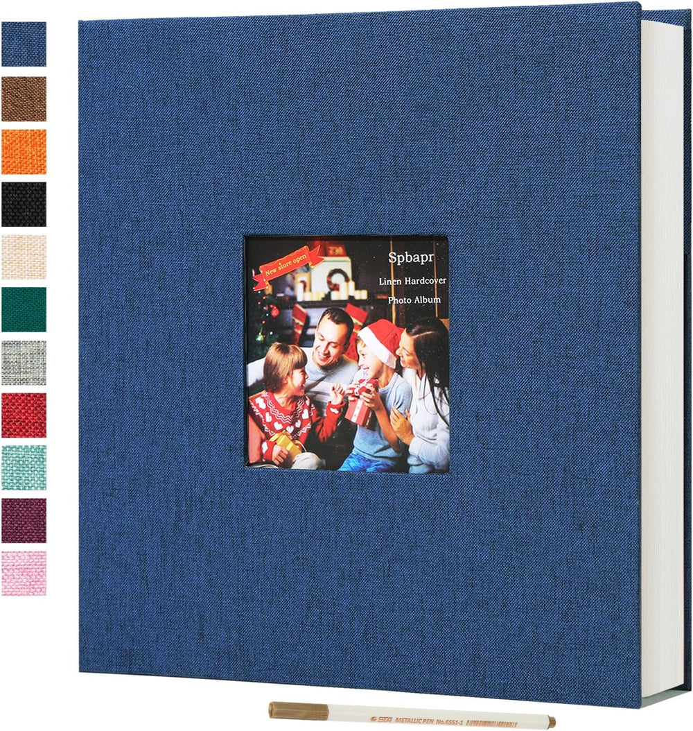 Spbapr Large Photo Album Self Adhesive Linen cover DIY Magnetic Scrapbook alb...