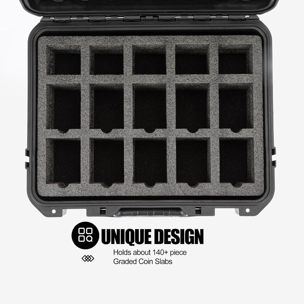 Coin Slabs Case Compatible with 140+ PCGS or NGC Coin Slabs, Waterproof Coin ...