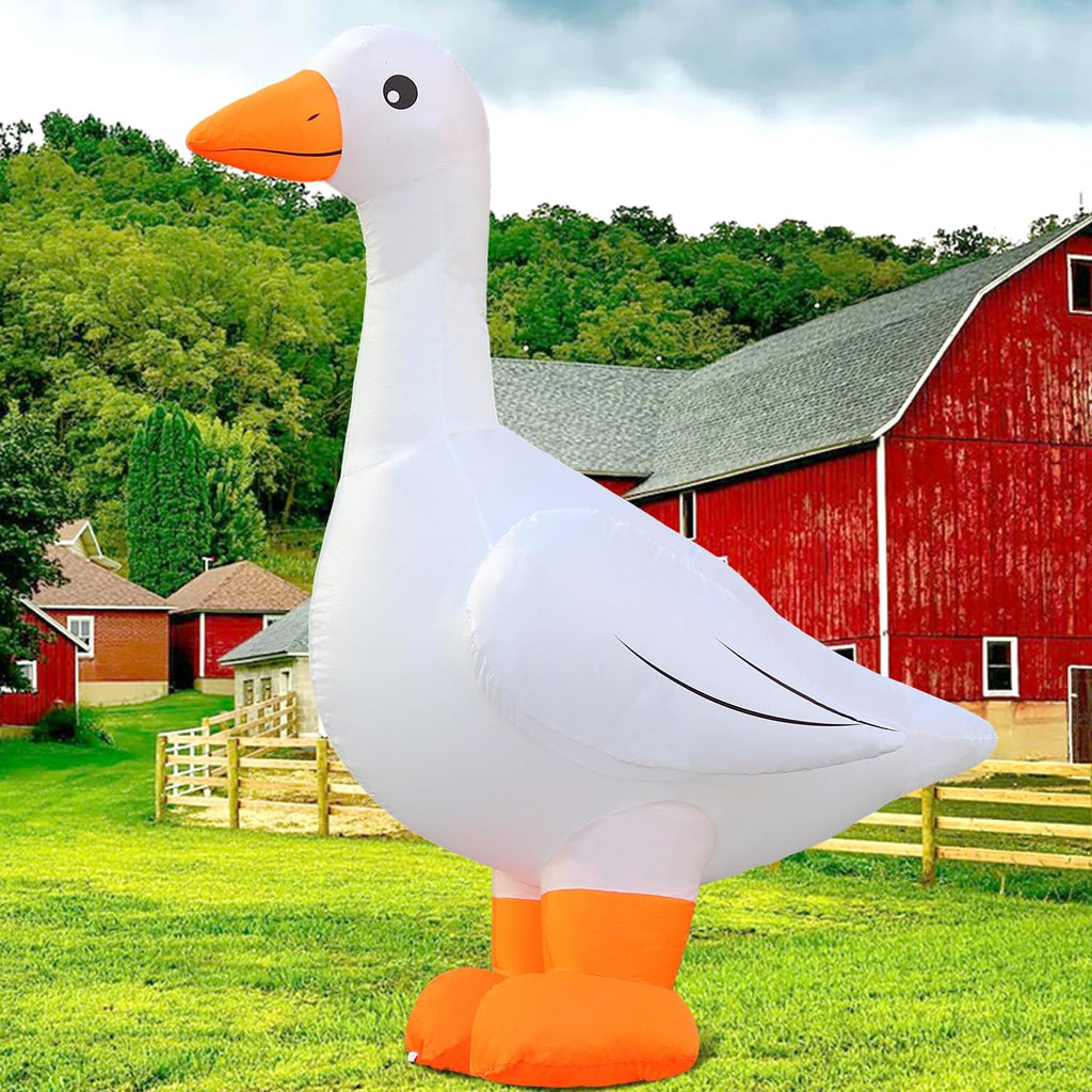 domkom 6ft goose inflatables christmas spring, farm ranch, close-up detail