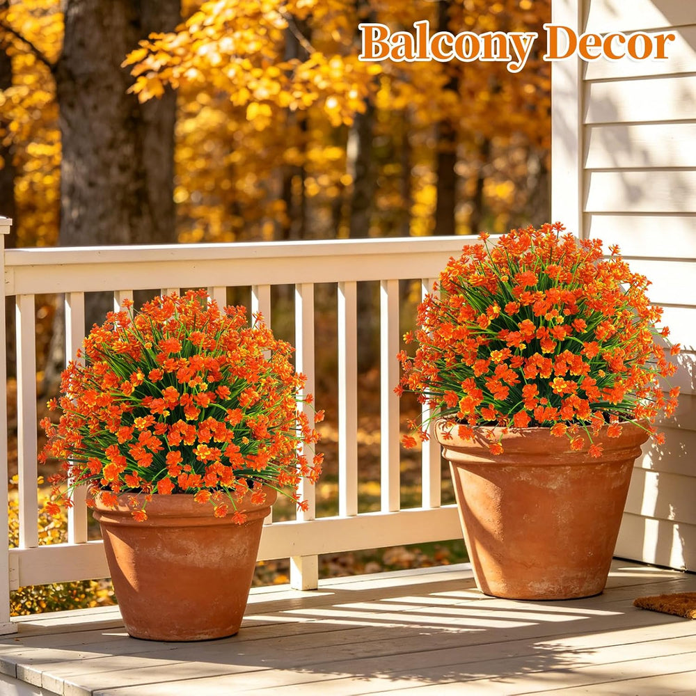 2 Pack Fall Artificial Flower Topiary Balls with Ground Spike