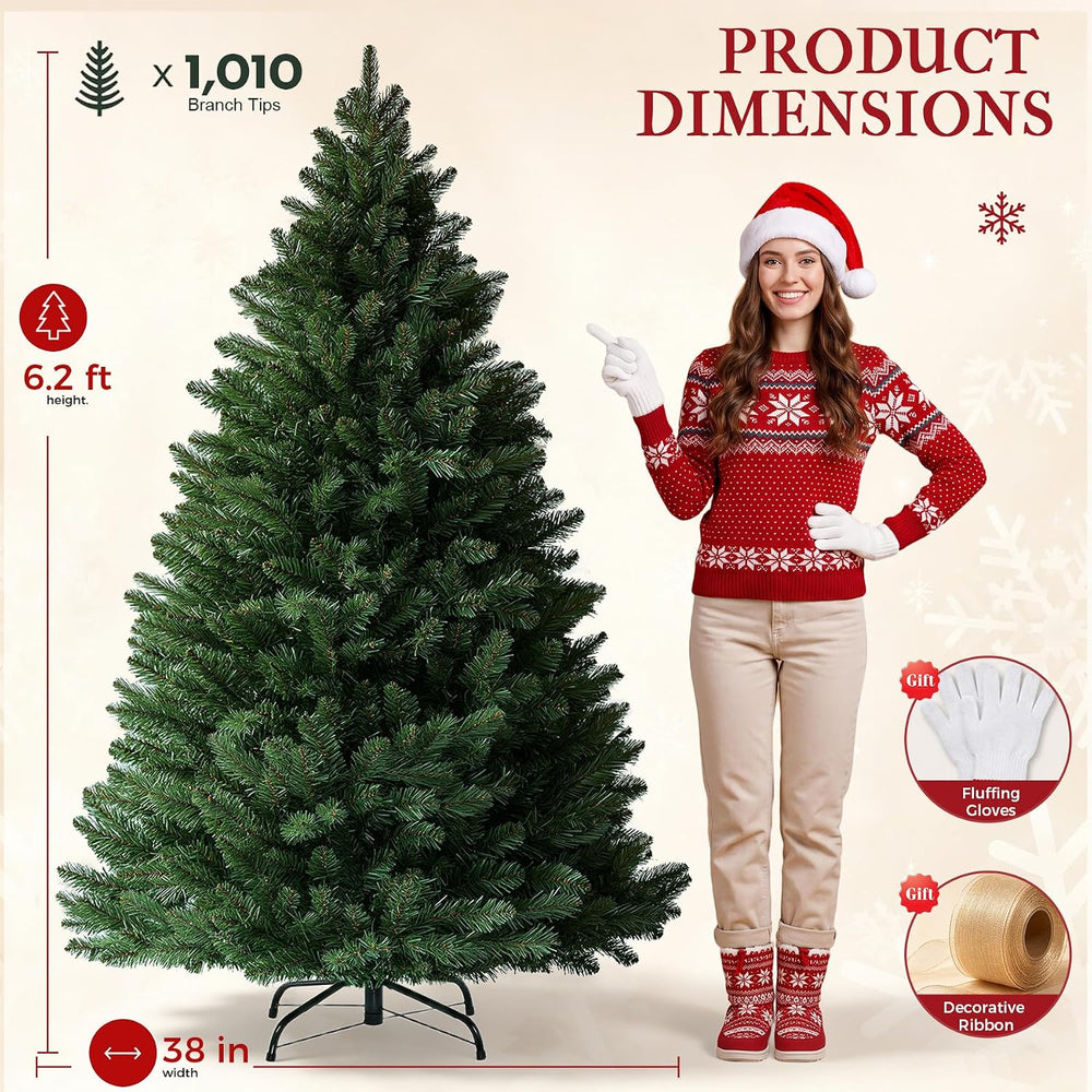 CASA CLAUSI 6ft Artificial Christmas Tree Unlit Pine Xmas Tree,Olive Green