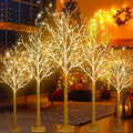 Aurelema 5 Pcs Lighted Birch Tree, 4ft 6ft 8ft, Warm White
