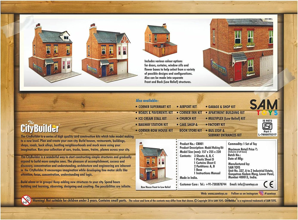 Cardboard Model Building Kit, O Scale 1:48 Railroad Layout Buildings & Ac...