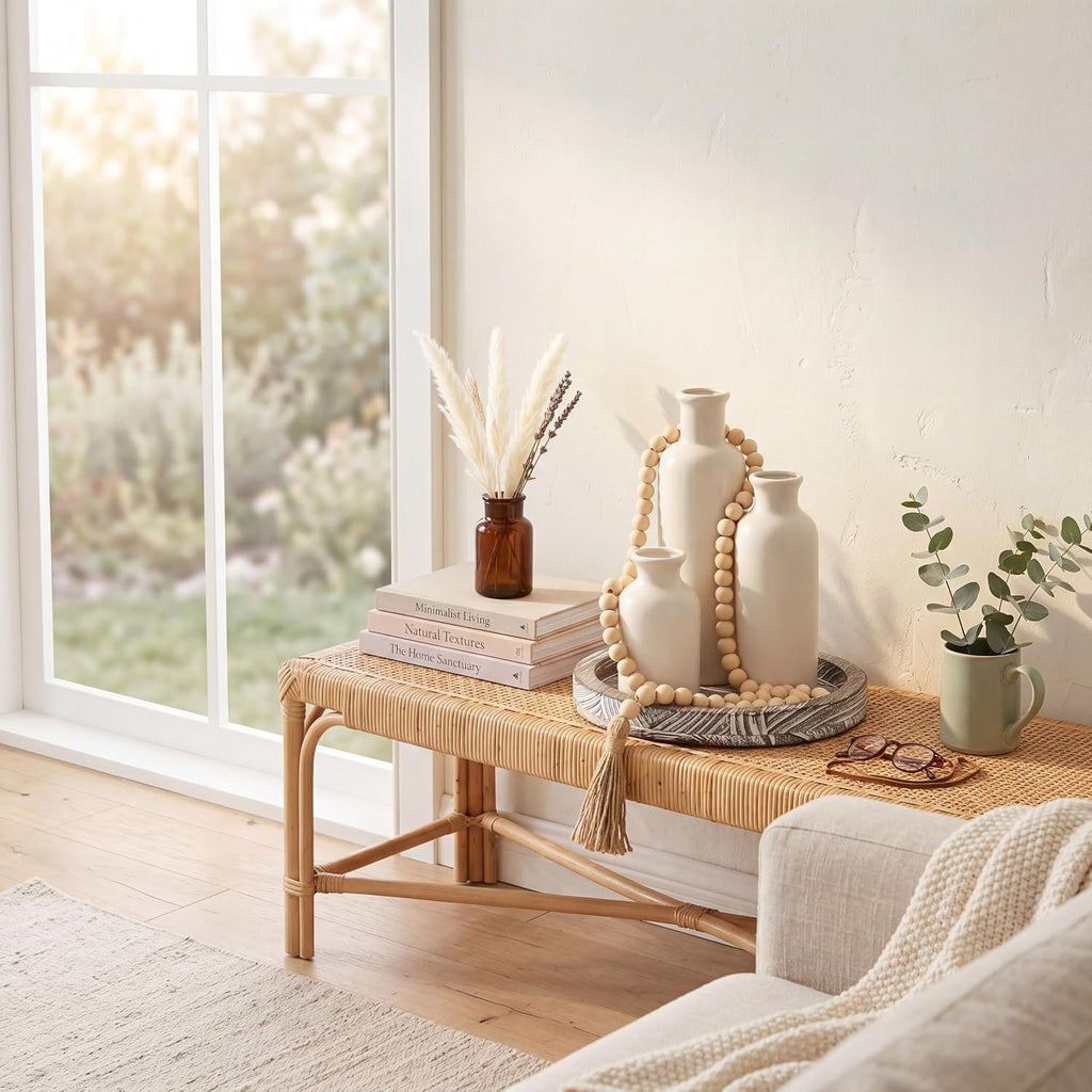 5 Pcs Coffee Table Decor Set, Gray White