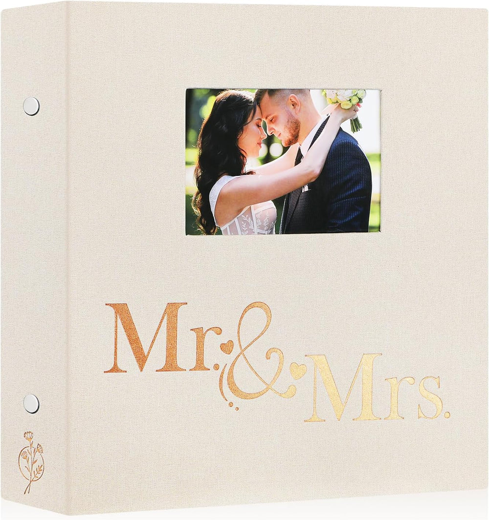 Lanpn Wedding Photo Album 4x6 1000 Pocket Photos Slip in, Linen Cover Large C...