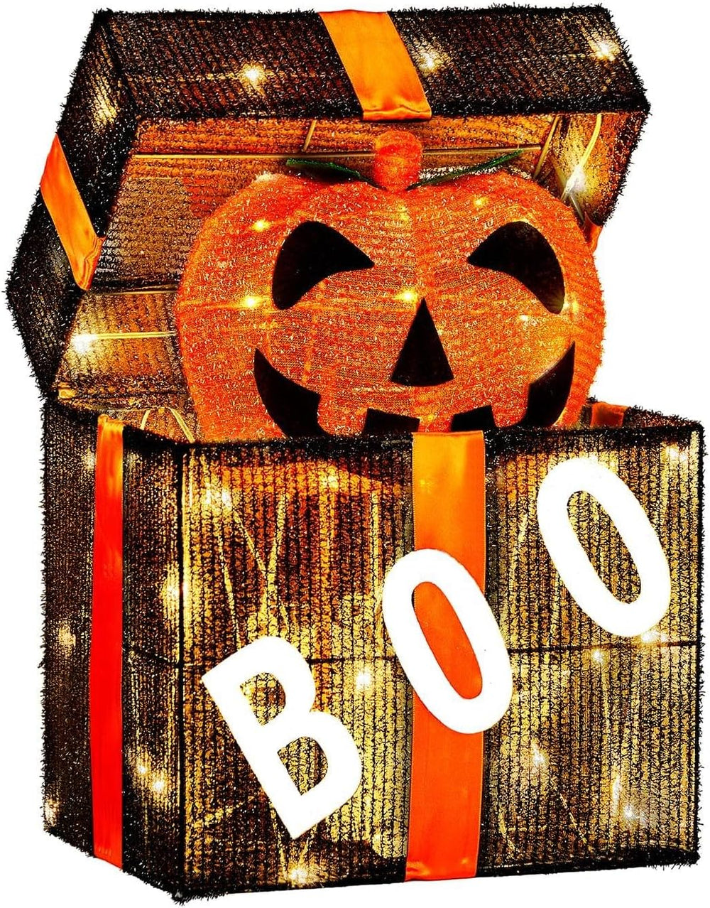VINGLI Cute Halloween Decorations Outdoor, Animated Pumpkin Decorations Gift ...