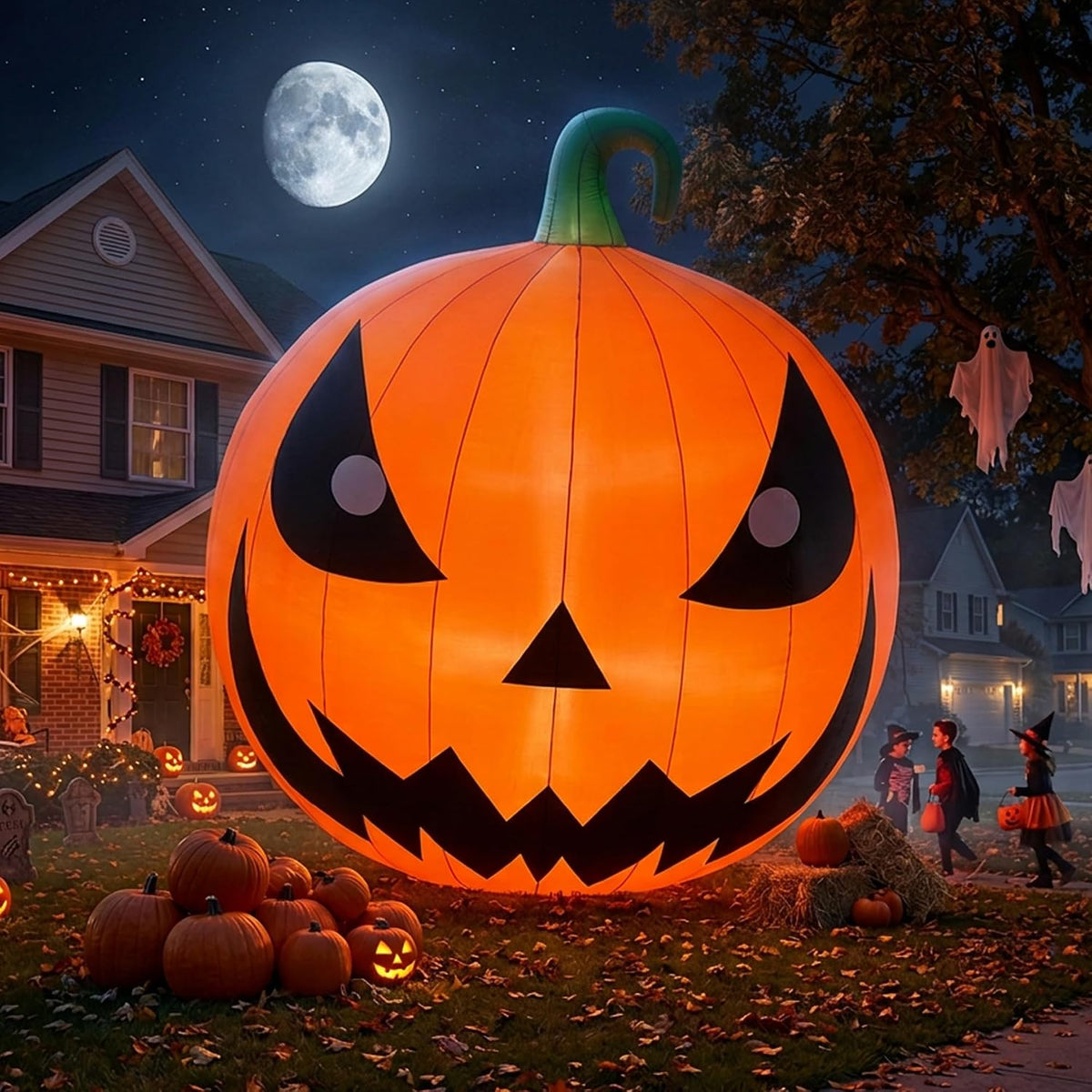 26FT Halloween Inflatables Pumpkin Decorations with 750W Air Blower