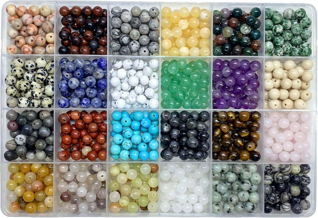 Natural Stone Beads 960pcs 6mm 1mm Hole Adult Jewelry Making