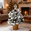 2 Pcs 6 ft Christmas Ball Ornament Garland, Black, White