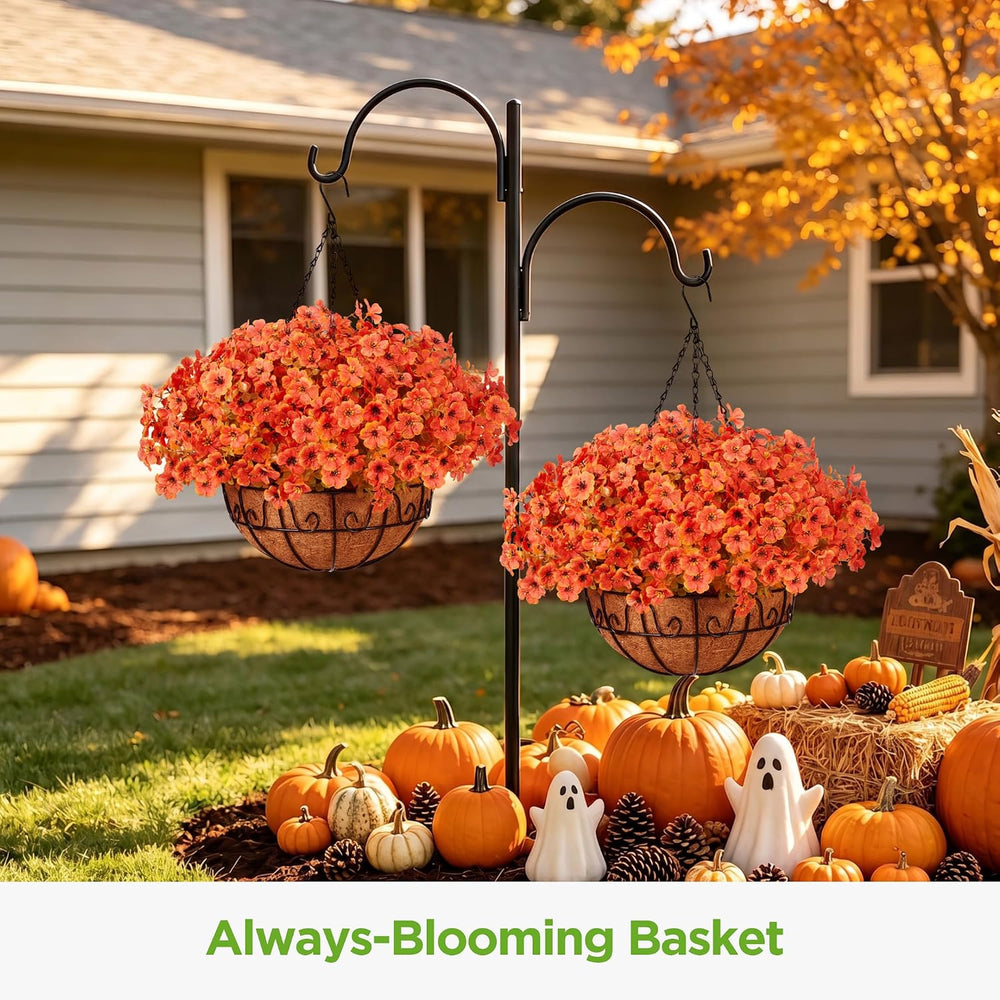 InnoGear Artificial Hanging Flowers for Outdoors Baskets Fall Decor, Orange