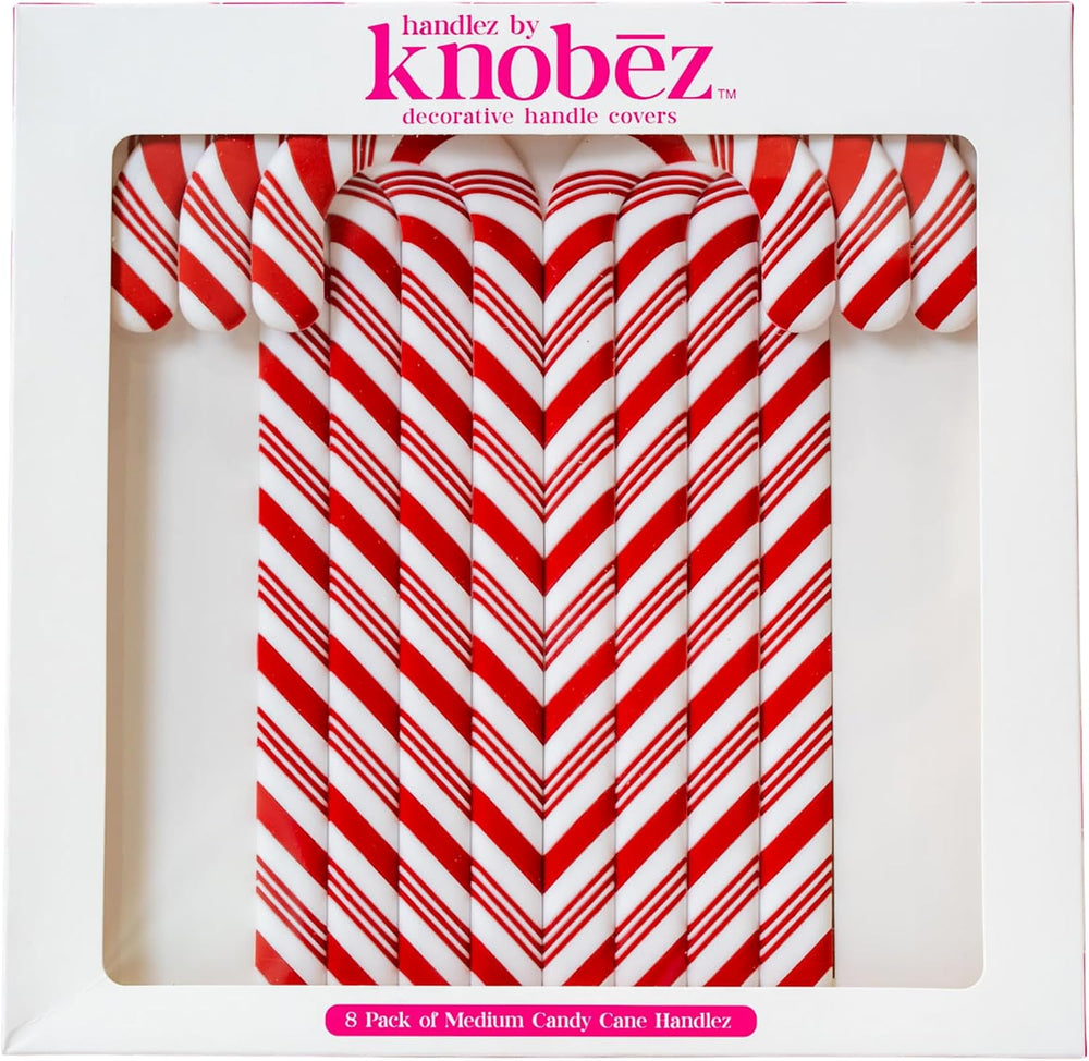Knobēz Handlez 8pk Medium Candy Cane Handle Covers Cabinet for Decoration