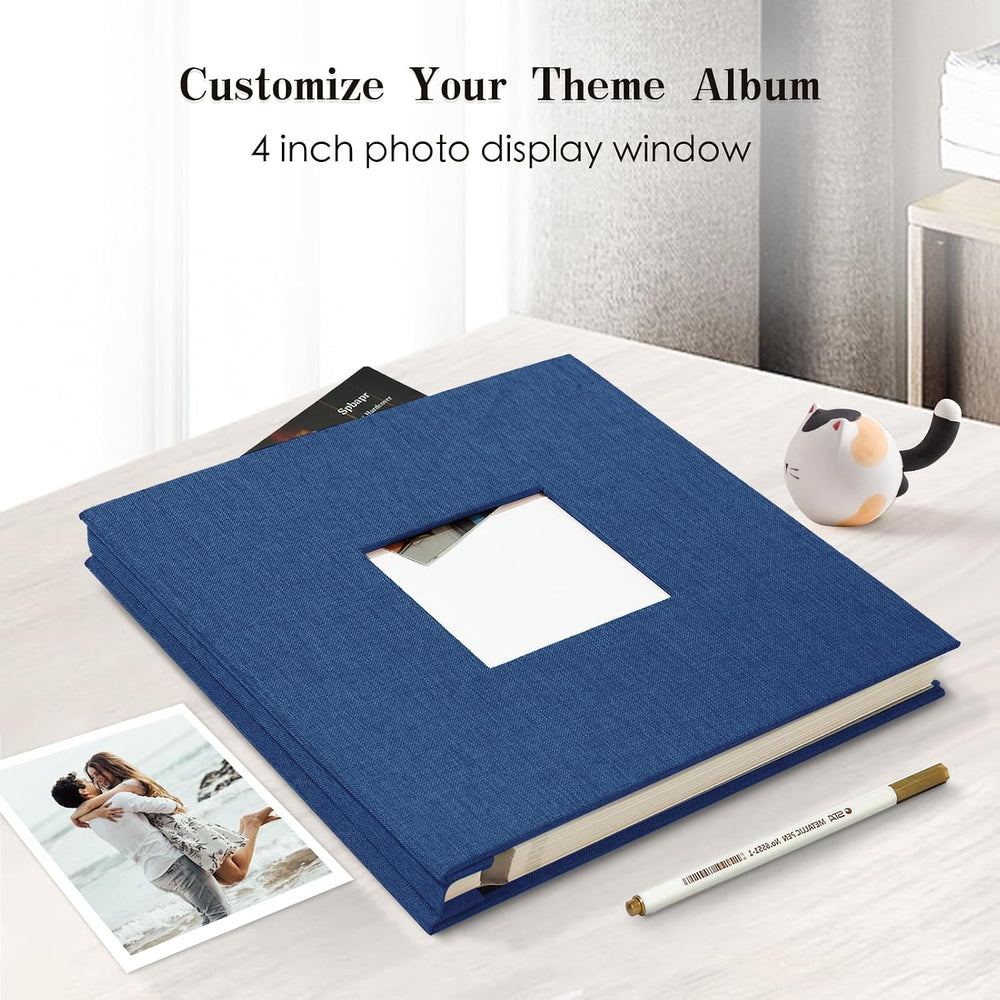 Spbapr Large Photo Album Self Adhesive Linen cover DIY Magnetic Scrapbook alb...