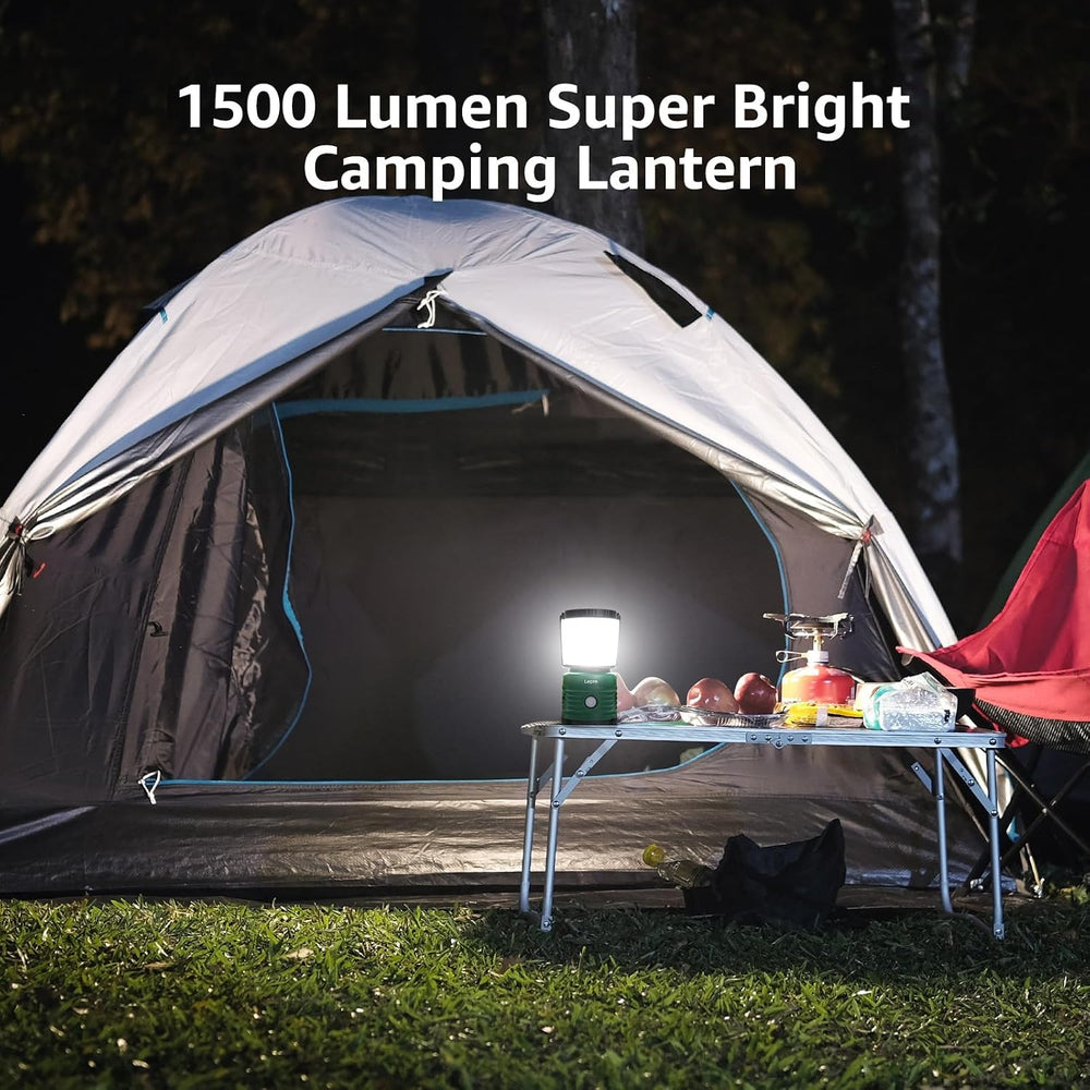 Lepro Camping Lantern, Battery Powered LED with 1500LM, 4 Light Modes, Waterp...