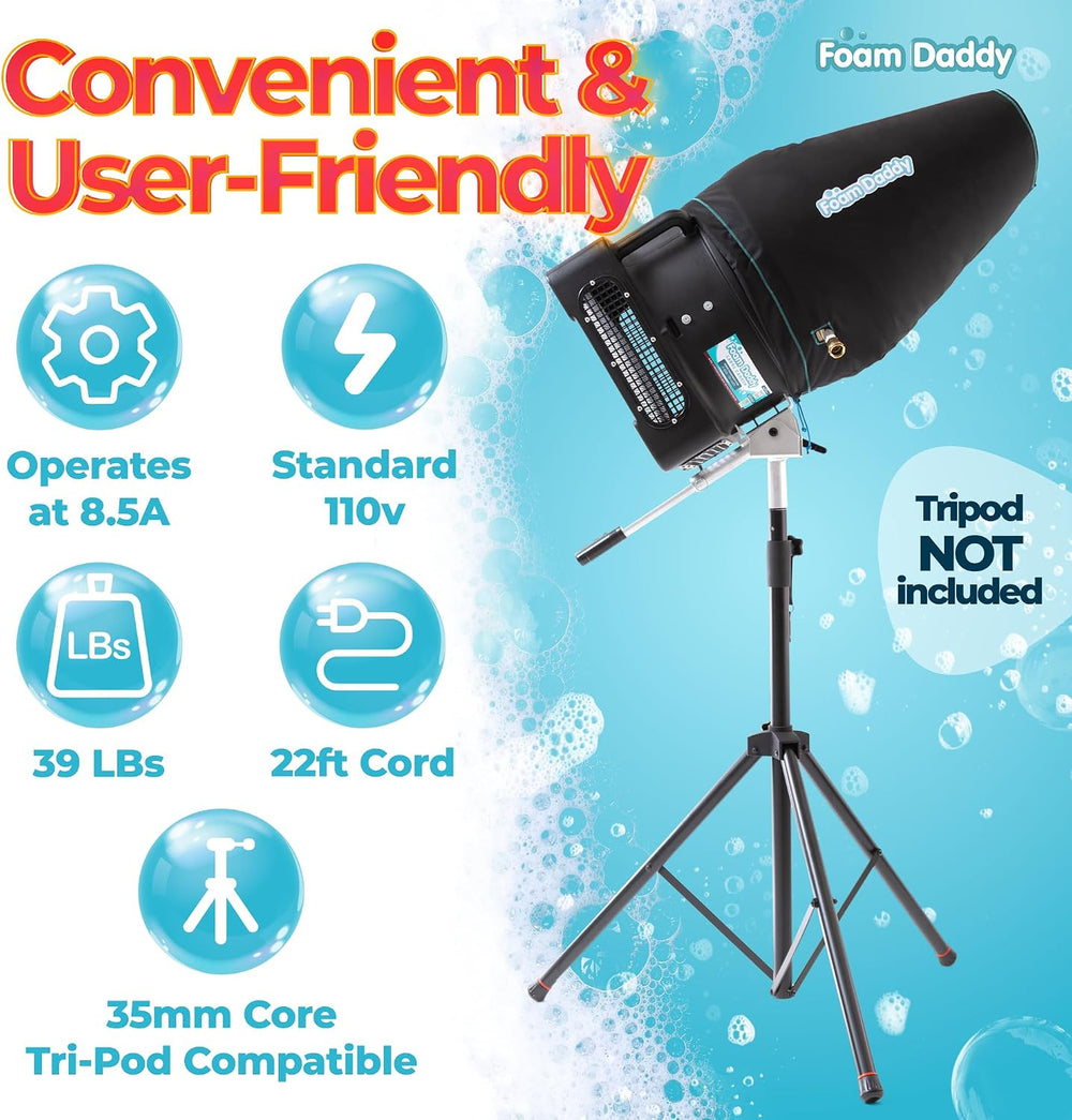 FoamDaddy Large Foam Cannon – High-Output Machine – Easy Setup – Includes Pum...