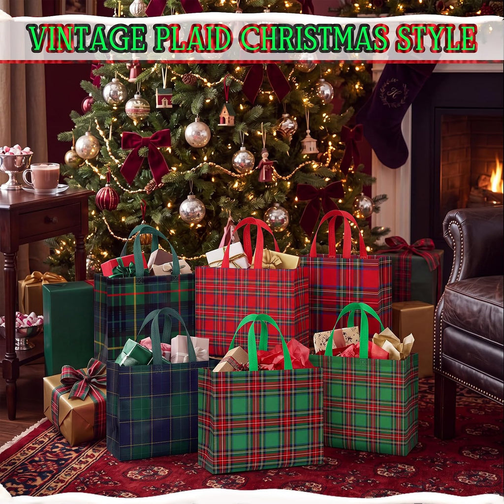 paterr 36 pack christmas gift bags, 12.8"x 9.8", side view