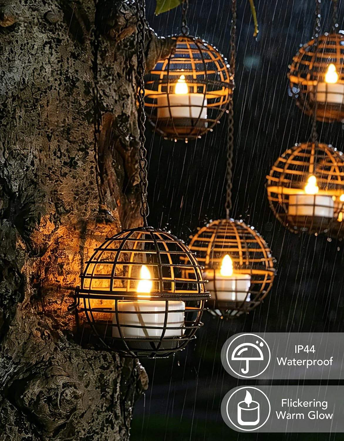 large solar lights outdoor hanging lanterns 12 pack, package contents