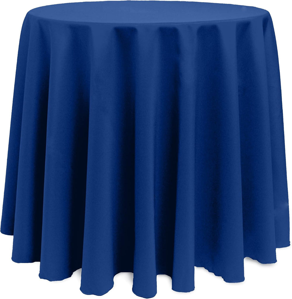 Ultimate Textile 90-Inch Round Polyester Table Cover, Royal, 10 Pack