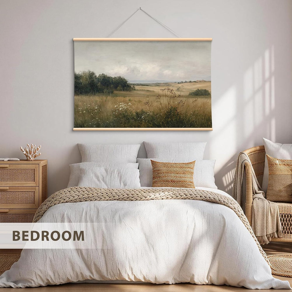VIYYIEA Extra Large Landscape Canvas Wall Art, Framhouse Decor, 36x54in