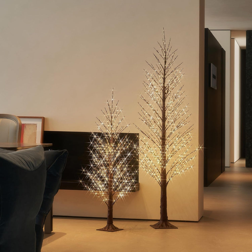 baolitvine lighted brown alpine tree 6ft christmas tree shown in use