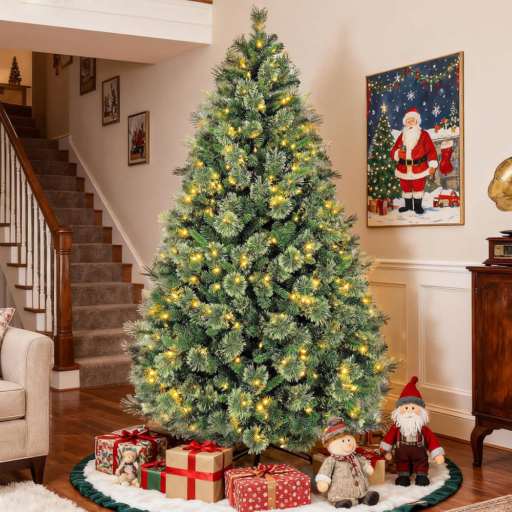 Hykolity 6 ft Prelit Artificial Christmas Tree with 350 Warm White LEDs