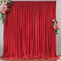 10ft x 8ft Wrinkle Free Red Backdrop Curtains for Parties, Polyester Photo Backdrop Drapes 2 Panels 5x8ft for Wedding Birthday Party Christmas Photography Background for Backdrop Stand